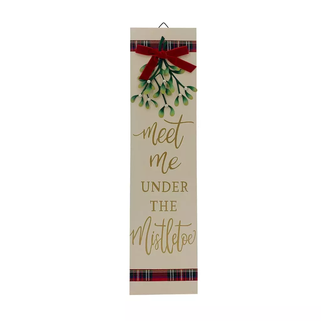 Brand new 🛒 Assorted 24'' Meet Me Mistletoe Wall Sign by Ashland® 🤩 4 Brand new 🛒 Assorted 24'' Meet Me Mistletoe Wall Sign by Ashland® 🤩 - Image 2