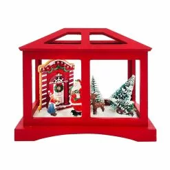 Flash Sale 🎁 8'' Red House with Christmas Tree Tabletop Décor by Ashland® 😀