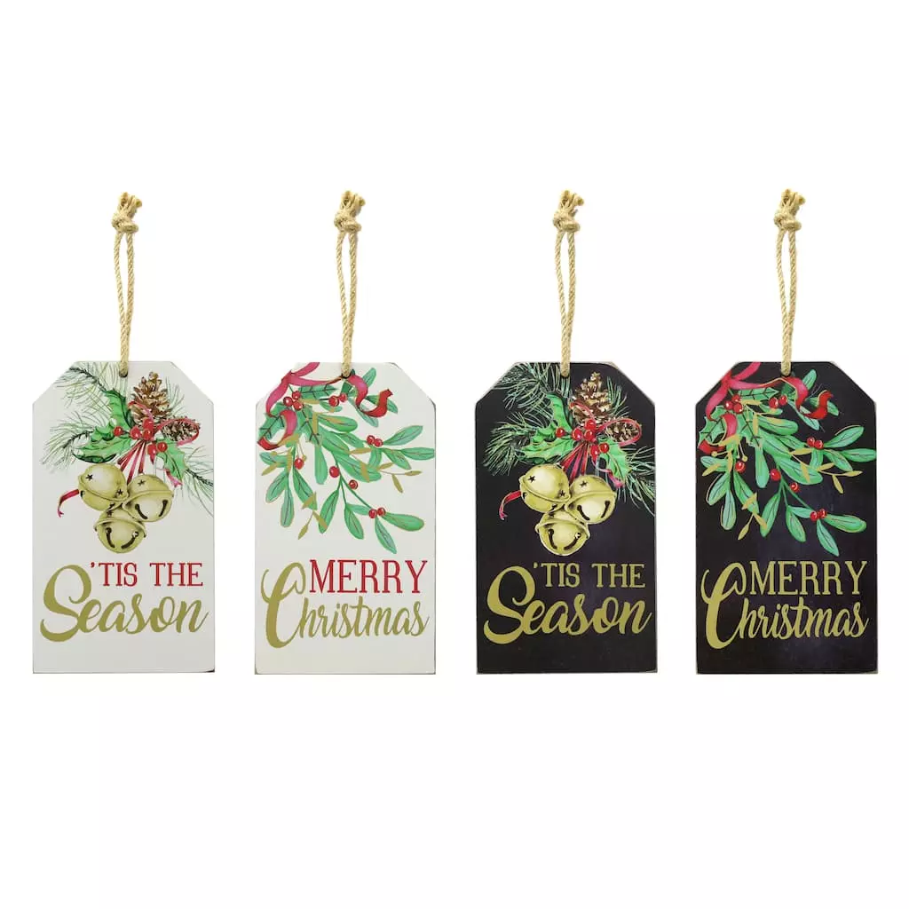 Wholesale 🔔 Assorted 8" Christmas Tag Wall Décor by Ashland® ✨ 3 Wholesale 🔔 Assorted 8" Christmas Tag Wall Décor by Ashland® ✨
