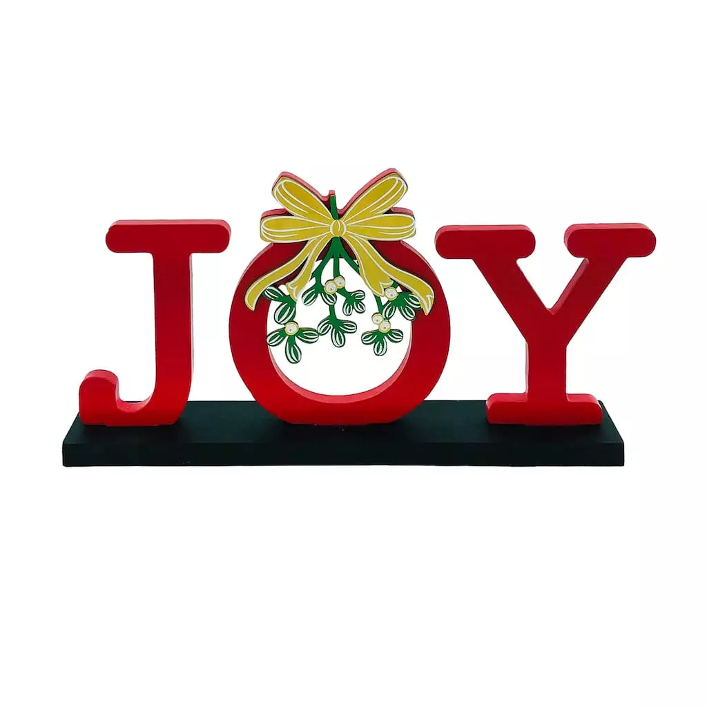 Discount 🤩 11.6'' Joy with Mistletoe Tabletop Sign by Ashland® 👏 3 Discount 🤩 11.6'' Joy with Mistletoe Tabletop Sign by Ashland® 👏