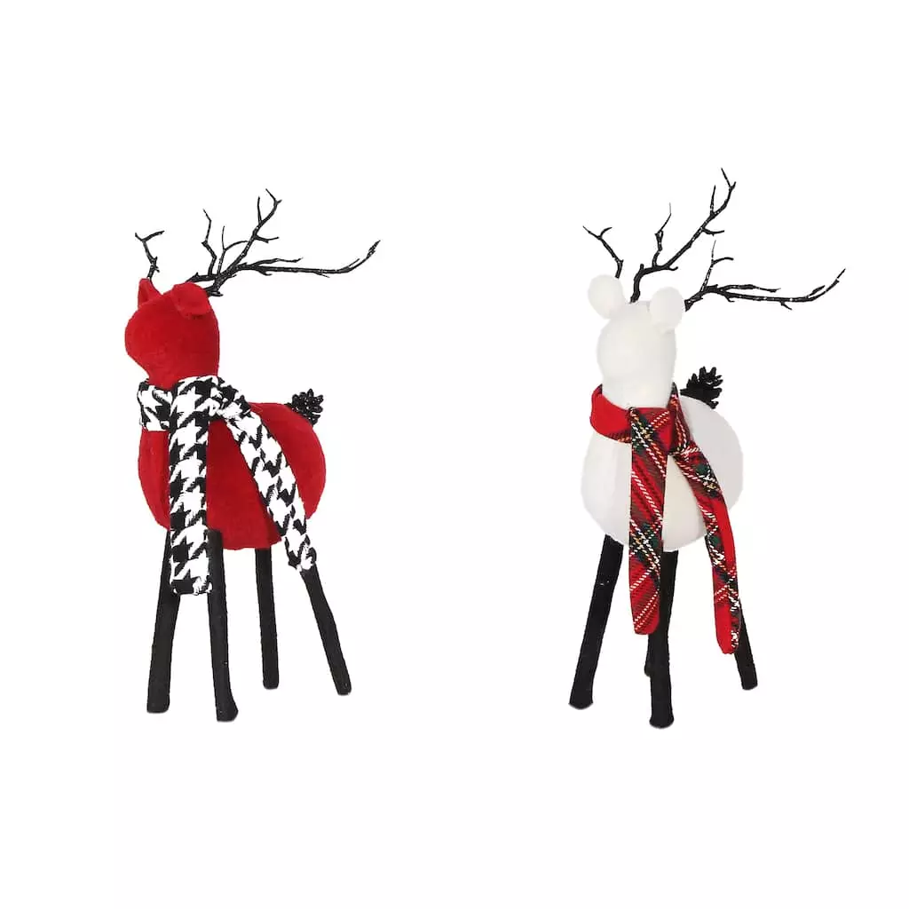 New 👍 Assorted 11" Deer with Scarf Tabletop Accent by Ashland® 🔔 3 New 👍 Assorted 11" Deer with Scarf Tabletop Accent by Ashland® 🔔