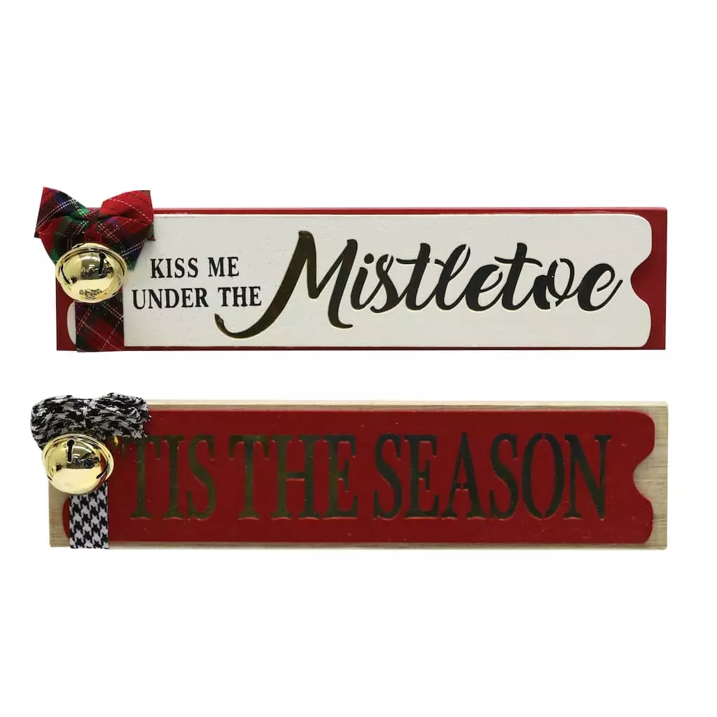 Buy 😀 Assorted 11" Mistletoe & Tis The Season Tabletop Sign by Ashland® ⭐ 3 Buy 😀 Assorted 11" Mistletoe & Tis The Season Tabletop Sign by Ashland® ⭐