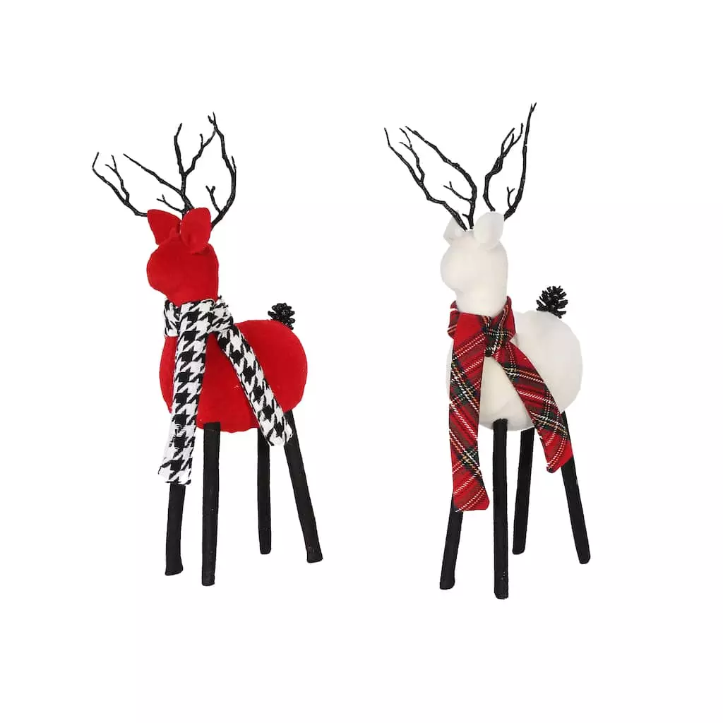 Hot Sale ⭐ Assorted 18" Deer with Scarf Tabletop Accent by Ashland® ❤️ 3 Hot Sale ⭐ Assorted 18" Deer with Scarf Tabletop Accent by Ashland® ❤️