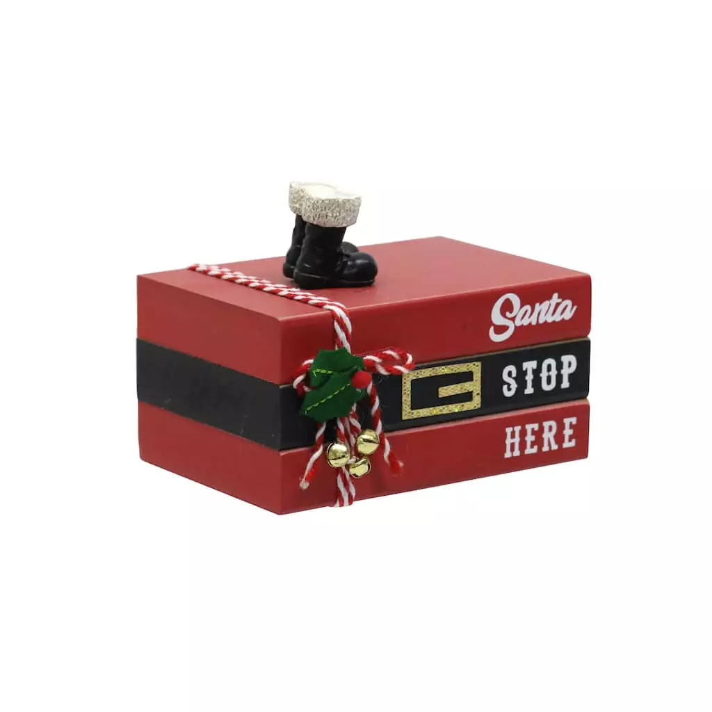 Budget 🎉 6" Santa Stop Here Book Tabletop Decoration by Ashland® 🤩 4 Budget 🎉 6" Santa Stop Here Book Tabletop Decoration by Ashland® 🤩 - Image 2