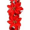 Best deal 😀 6ft. Red Satin Poinsettia Chain Garland by Ashland® ✨ -Michaels Store 10699060 1