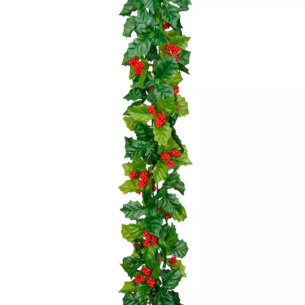 Outlet π₯° 6ft. Red Glitter Holly Berry Chain Garland by Ashland® π€© 4 Outlet π₯° 6ft. Red Glitter Holly Berry Chain Garland by Ashland® π€© - Image 2
