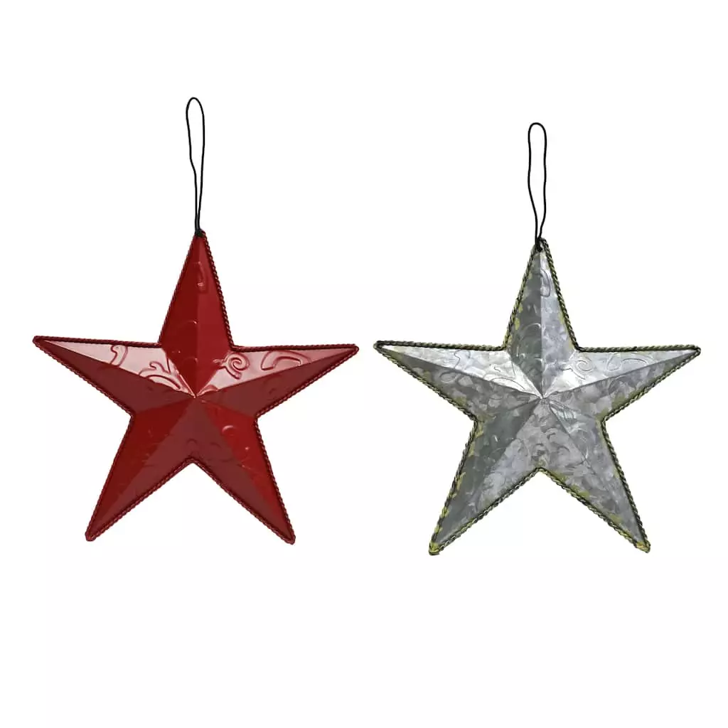 Top 10 👏 Assorted 8" Metal Star Ornament by Ashland® ✔️ 3 Top 10 👏 Assorted 8" Metal Star Ornament by Ashland® ✔️