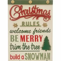 Buy 😀 Christmas Rules Wall Sign by Ashland® 🧨 -Michaels Store 10699227 2