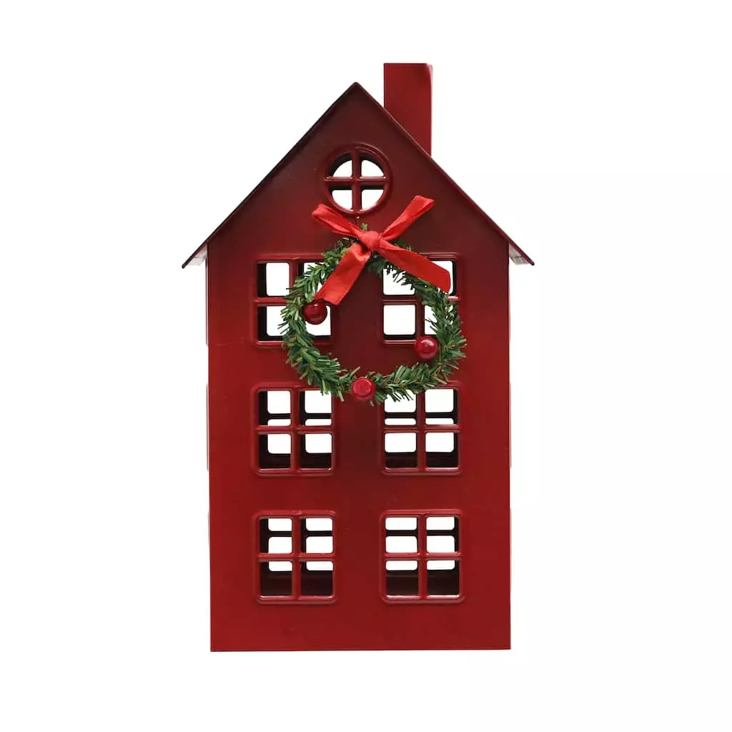 Hot Sale โ 10" Red House With Wreath Tabletop Decoration by Ashland® ๐ 3 Hot Sale โ 10" Red House With Wreath Tabletop Decoration by Ashland® ๐
