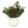 Cheap ✔️ 11" Pine Needle & Pinecone Arrangement in Ceramic Pot by Ashland® 🥰 -Michaels Store 10699347 1
