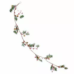 Hot Sale 🛒 5ft. Snowy Pinecone Berry Coiled Garland by Ashland® 🥰 -Michaels Store 10699352 5