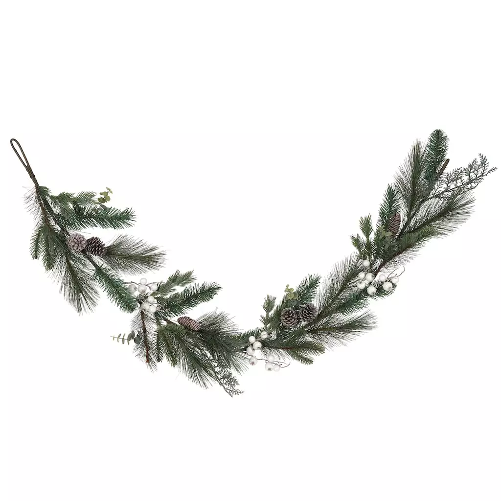 Best deal 👏 6ft. White Glitter Berry & Pine Garland by Ashland® 👏 4 Best deal 👏 6ft. White Glitter Berry & Pine Garland by Ashland® 👏 - Image 2