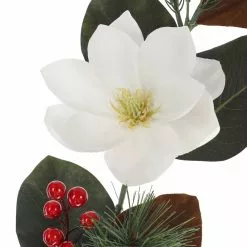 New 😉 6ft. White Magnolia & Red Berry Garland by Ashland® 🛒 -Michaels Store 10699409 3
