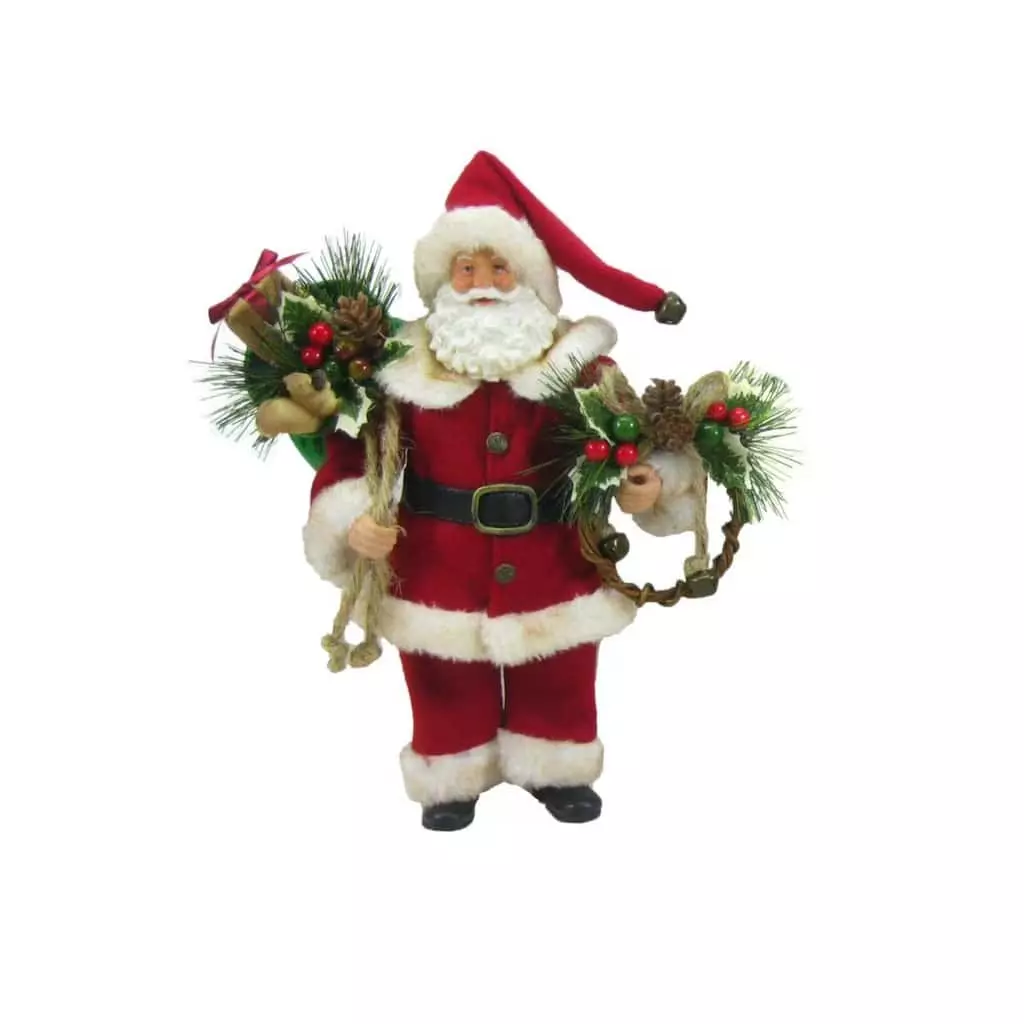 Flash Sale 🎉 11" Traditional Santa with Wreath Figure by Ashland® ✨ 3 Flash Sale 🎉 11" Traditional Santa with Wreath Figure by Ashland® ✨