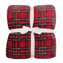 Top 10 ⌛ Red Plaid Berber Fleece Throw Blanket by Ashland® 🔔 -Michaels Store 10699723 3