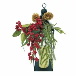 Outlet ✨ 17" Berry & Pinecone Tabletop Lantern by Ashland® ⌛