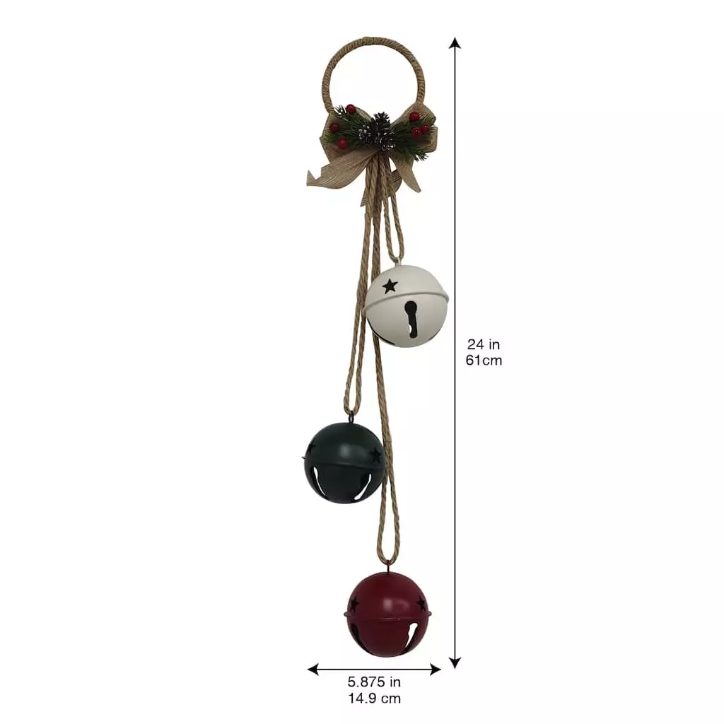 Hot Sale ⭐ 24" Red, Green and White 3 Bell Door Hanger by Ashland® 🎉 5 Hot Sale ⭐ 24" Red, Green and White 3 Bell Door Hanger by Ashland® 🎉 - Image 3
