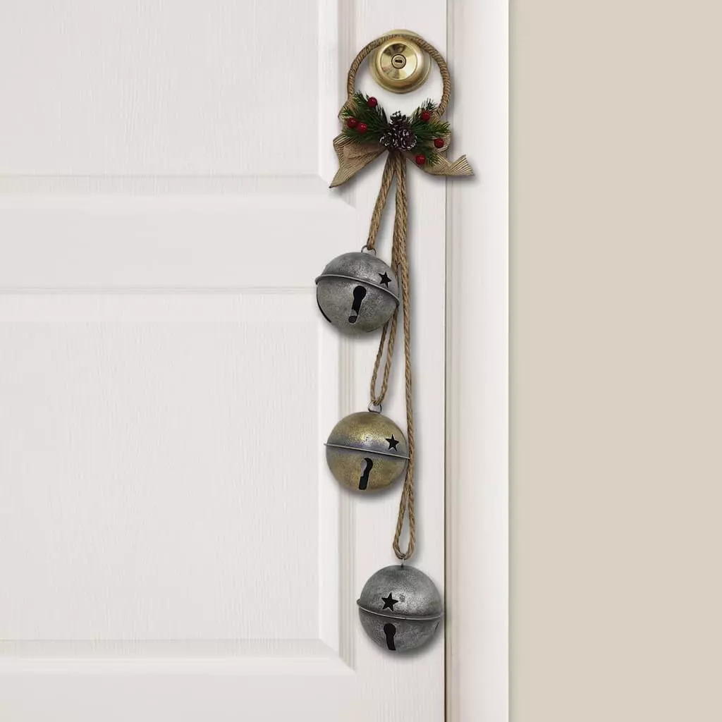 Cheapest 👍 24" Silver and Gold 3 Bell Door Hanger by Ashland® ✔️ 4 Cheapest 👍 24" Silver and Gold 3 Bell Door Hanger by Ashland® ✔️ - Image 2