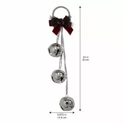 Deals 💯 24" Shiny Silver 3 Bell Door Hanger by Ashland® 🧨 -Michaels Store 10699746 3