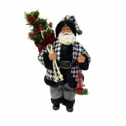 Outlet 🧨 10.5" Houndstooth Santa Figurine by Ashland® 🎁