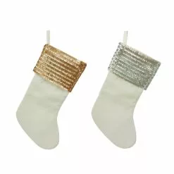 Coupon ⌛ Assorted White Stocking with Sequin Cuff by Ashland® ✔️