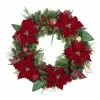 Brand new 🎉 30" Poinsettias, Pinecones, Berries & Ornaments Wreath by Ashland® ⌛ -Michaels Store 10699997 1