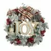 Cheapest ✔️ 24" Flocked Joy & Pinecone Wreath by Ashland® 👍 -Michaels Store 10700001 1