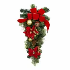 Best Pirce ✔️ 32" Poinsettia & Pinecone Teardrop by Ashland® 🧨