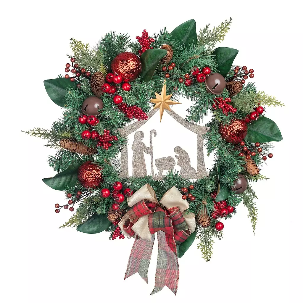 Best deal 🔔 24" Church & Red Ball Ornament Pine Wreath by Ashland® ✔️ 3 Best deal 🔔 24" Church & Red Ball Ornament Pine Wreath by Ashland® ✔️