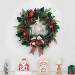 Best deal 🔔 24" Church & Red Ball Ornament Pine Wreath by Ashland® ✔️ 10 Best deal 🔔 24" Church & Red Ball Ornament Pine Wreath by Ashland® ✔️ -Michaels Store 10700019 4
