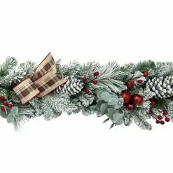 Flash Sale 🔥 6ft. Pinecone Flocked Garland by Ashland® ⭐