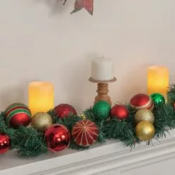 Hot Sale 👏 72" Red & Green Ornament Garland by Ashland® 😀 -Michaels Store 10700053 4