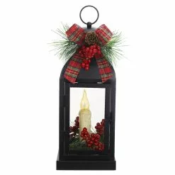 New ⭐ 12" Black Metal Lantern With LED Lights by Ashland® 💯