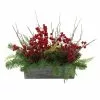 Deals ✨ Pine & Berry Arrangement In Wooden Box by Ashland® ✔️