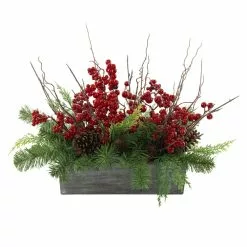Deals ✨ Pine & Berry Arrangement In Wooden Box by Ashland® ✔️