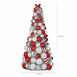 Budget 🔥 22" Red & White Ornament Tree by Ashland® 🔔 -Michaels Store 10700082 3