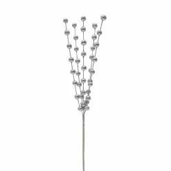 Budget ❤️ Silver Glitter Berry Pick by Ashland® 🔥 6 Budget ❤️ Silver Glitter Berry Pick by Ashland® 🔥 -Michaels Store 10700117 2