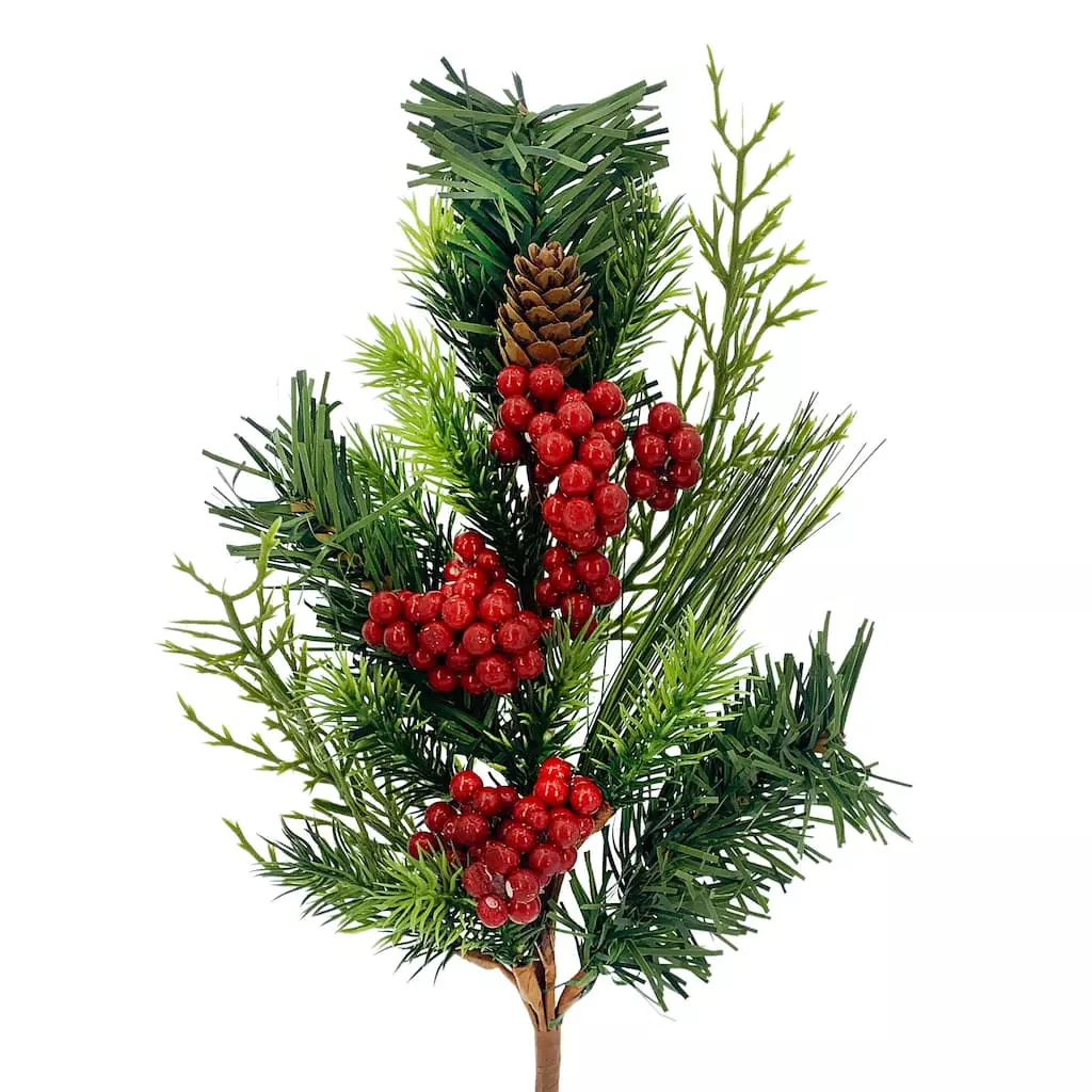 Discount ⭐ Pine & Red Berry Pick by Ashland® ✔️ 4 Discount ⭐ Pine & Red Berry Pick by Ashland® ✔️ - Image 2