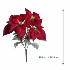 Best Pirce 😀 Dark Red Velvet Poinsettia Bush by Ashland® ✔️ -Michaels Store 10700147 3