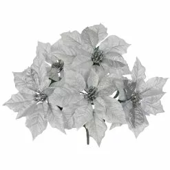 Best Pirce 🎁 Silver Poinsettia Bush by Ashland® ⌛ -Michaels Store 10700157 2