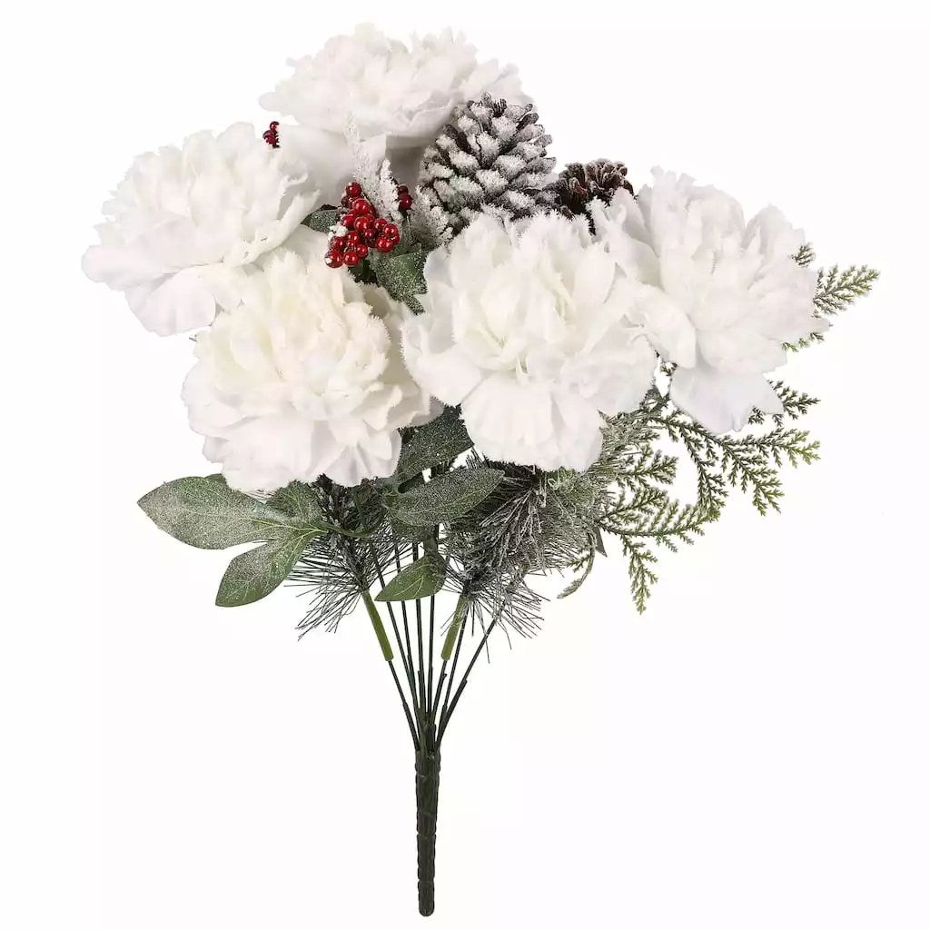 Budget ❤️ White Peony, Pine & Pinecone Bush by Ashland® 😀 3 Budget ❤️ White Peony, Pine & Pinecone Bush by Ashland® 😀
