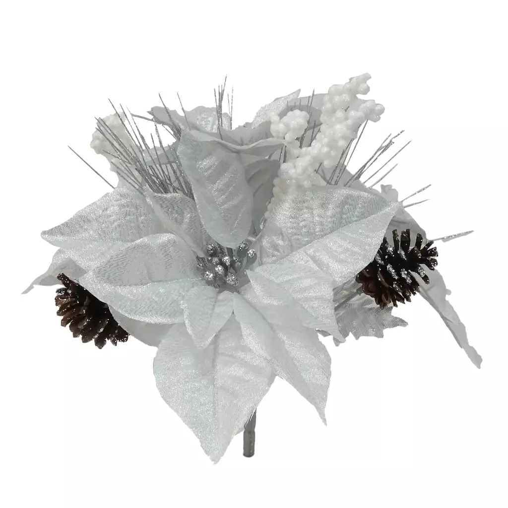 Flash Sale 🧨 Silver Pinecone, Berry & Poinsettia Mixed Bush by Ashland® ⌛ 3 Flash Sale 🧨 Silver Pinecone, Berry & Poinsettia Mixed Bush by Ashland® ⌛