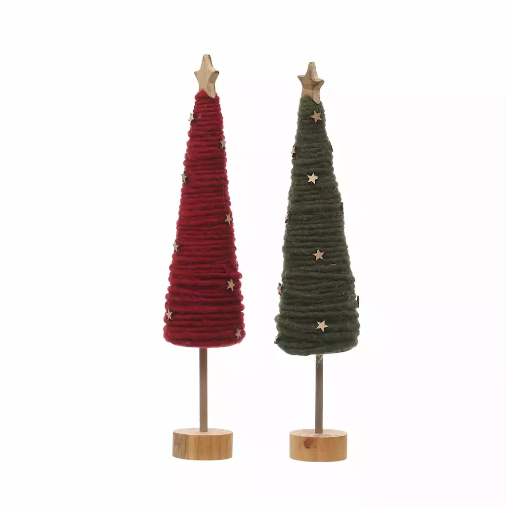 New ๐ Assorted 18.5" Wool Tabletop Tree by Ashland® ๐ฅ 4 New ๐ Assorted 18.5" Wool Tabletop Tree by Ashland® ๐ฅ - Image 2