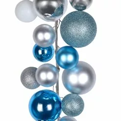 Cheap 🤩 6ft. Blue & Silver Ball Ornament Garland by Ashland® 🌟