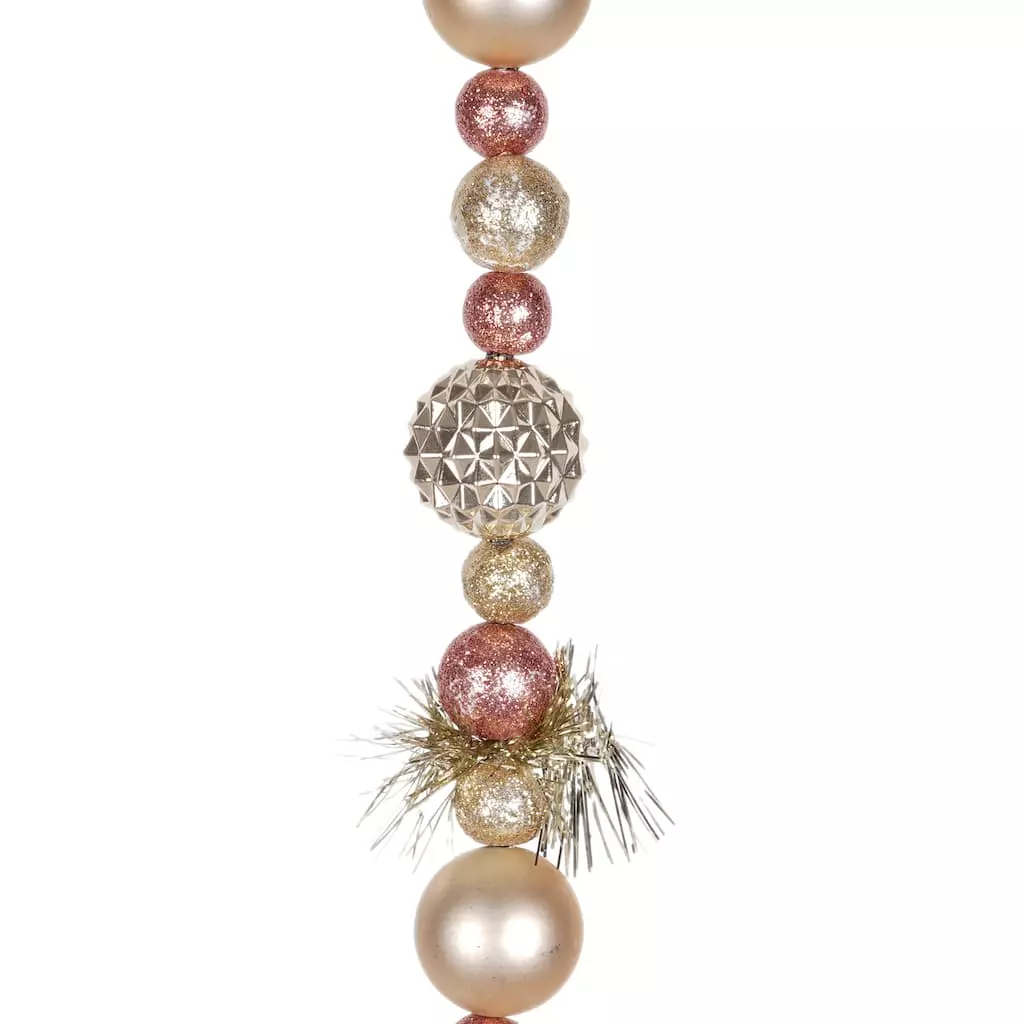 Hot Sale ✨ 6ft. Pink & Gold Ball & Tinsel Garland by Ashland® 👏 3 Hot Sale ✨ 6ft. Pink & Gold Ball & Tinsel Garland by Ashland® 👏