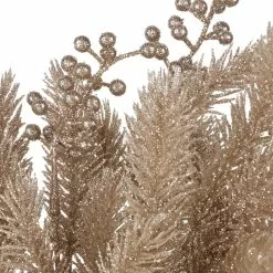 Cheap ✔️ Gold Glitter Pine & Berry Bush by Ashland® 👏 -Michaels Store 10700373 2