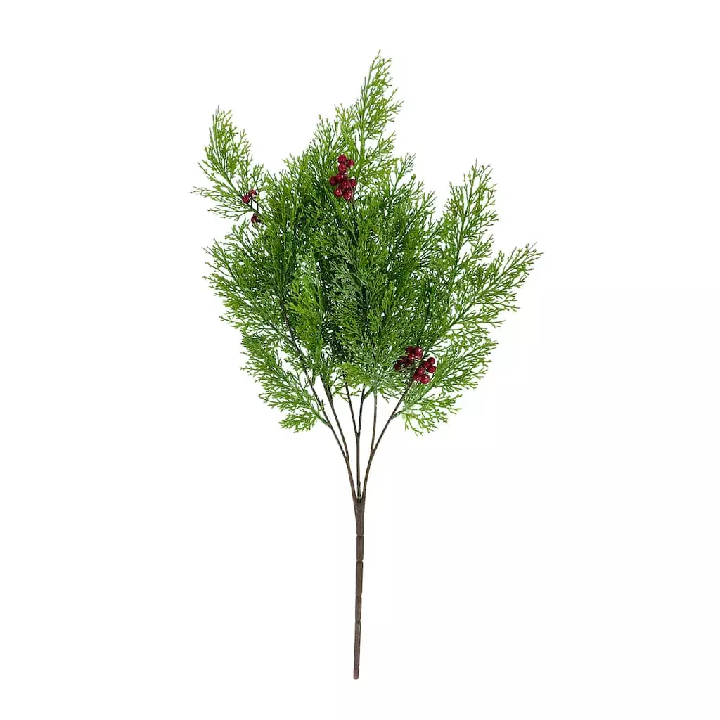 Wholesale 🔔 Glitter Hanging Cedar & Berry Bush by Ashland® ✔️ 3 Wholesale 🔔 Glitter Hanging Cedar & Berry Bush by Ashland® ✔️