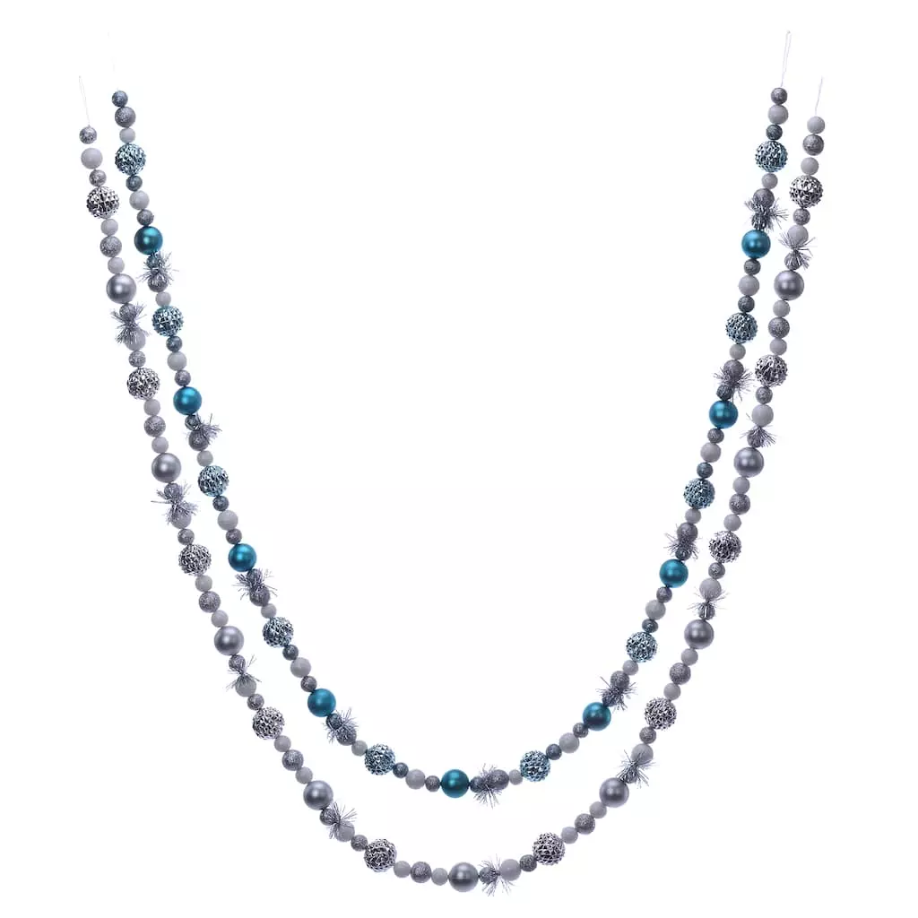 Cheapest ✨ Assorted 6ft. Blue & Silver Ball & Tinsel Garland by Ashland® 🌟 4 Cheapest ✨ Assorted 6ft. Blue & Silver Ball & Tinsel Garland by Ashland® 🌟 - Image 2