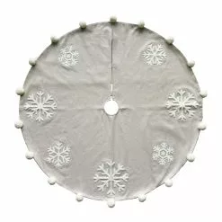 Best reviews of 🥰 48" Snowflake Tree Skirt with Pom Poms by Ashland® 💯