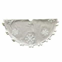 Best reviews of 🥰 48" Snowflake Tree Skirt with Pom Poms by Ashland® 💯 -Michaels Store 10700429 3